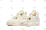 Jordan 4 Retro Gold Metallic Women’s - Image 3